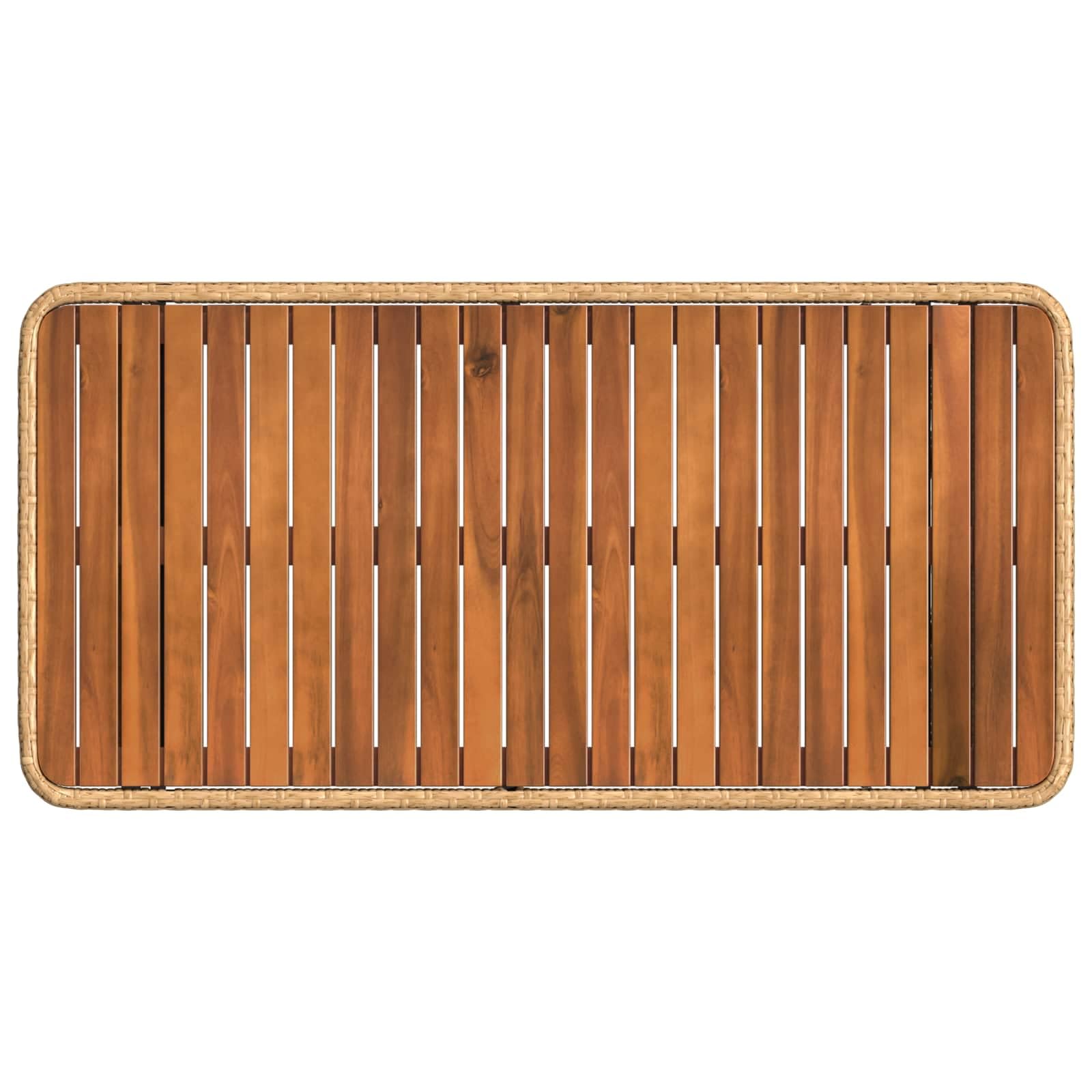 Juego de comedor de jardín con mesa regulable en altura (4 piezas) | Moderno juego de balcón de madera de acacia engrasada y polirratán para terraza y jardín, incluye cómodos cojines de asiento.