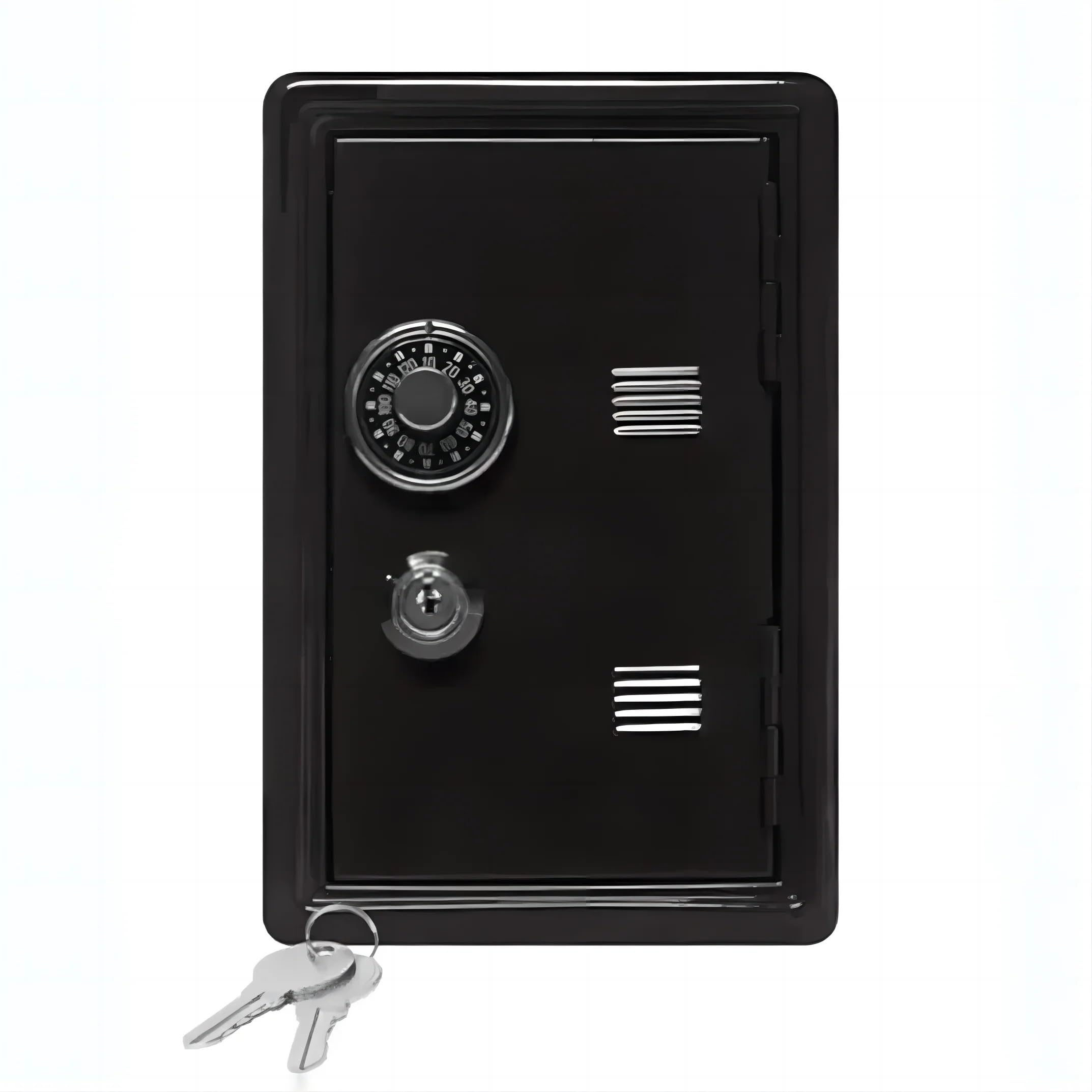 Kasetka ognioodporna Skrzynka Ubezpieczeniowa Do Domu Pionowa Mini Metalowa Sejfowa, Sejf Samochodowy, Szafka Na Klucze, Dekoracja Biurka, Skarbonka Sejfy meblowe(Black)