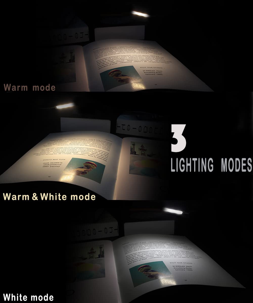 Lampka USB do klawiatury laptopa, pogrubiona i elastyczna, 3 poziomy jasności x 3 temperatury barwowe, lampka do czytania USB do pracy nocnej bez przeszkadzania współlokatorom.