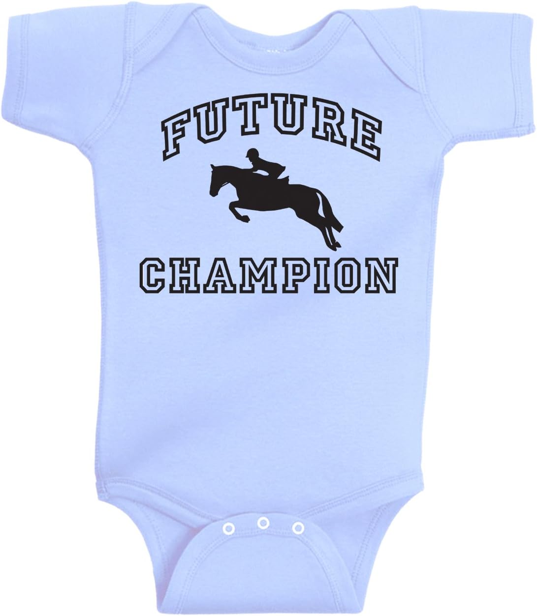 Future Hunter Jumper Champion Horse Onesie for Baby Boys & Girls (12 Months, Light Blue)