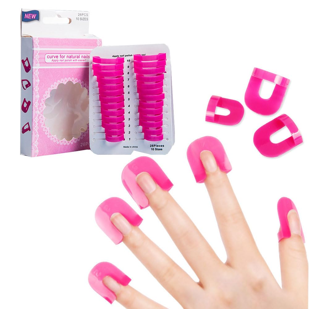 1Set Nail Polish Anti Overflow Clip Manicure Shield Protector