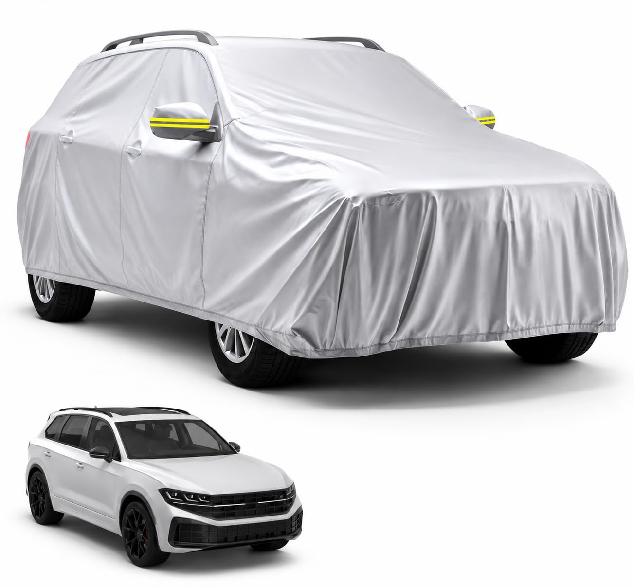 Housse de protection étanche pour SUV pour la protection et la couverture de voiture, véhicule : bâche de voiture en taille unique (1 x SUV (490 x 190 x 180 cm)