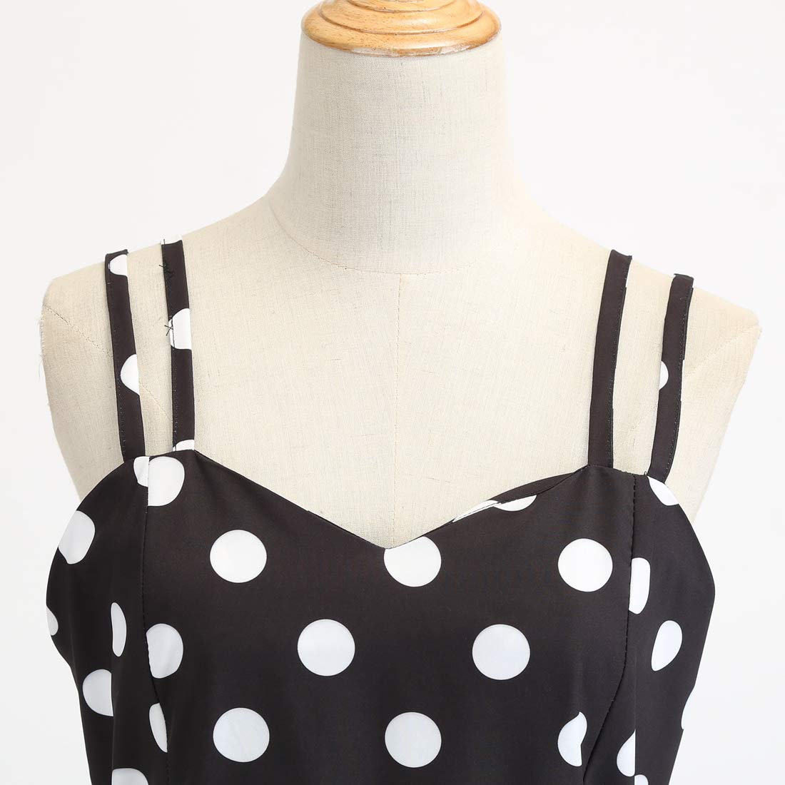 Robes Rockabilly pour femme vintage rétro années 50 été à bretelles spaghetti polka à pois swing jupe plissée robe de soirée robe coctail
