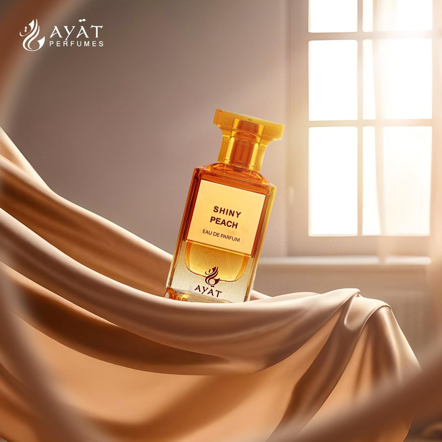 AYAT PERFUMES – Eau de Parfum 80 ml de Dubaï Senteur Orientale et Fruitée – Parfum pour Femme et Homme – Une Fragrance Sensuelle, Intemporelle et Moderne – Unisexe (Shiny Peach)