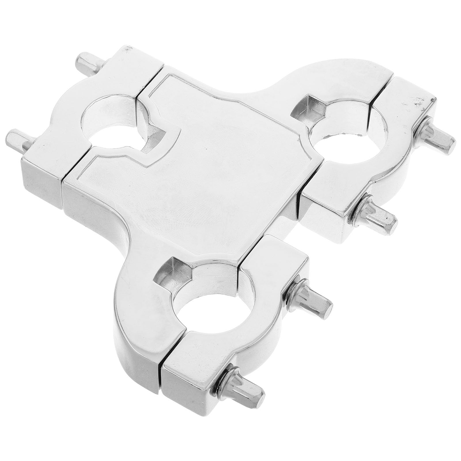 Homoyoyo Abrazadera Metálica Ajustable para Batería 3 Orificios, Soporte para Rack de Tubos, Accesorio Resistente y Versátil para Expansión y Montaje en Batería Electrónica