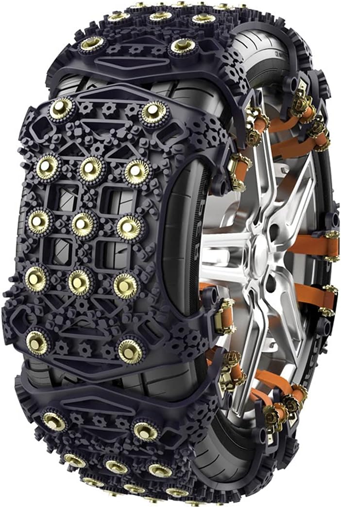 ELBME Car Tire Chain Universal Metal Safe Professional Thick Car Snow Chain Driving Ice Wheel Rainy