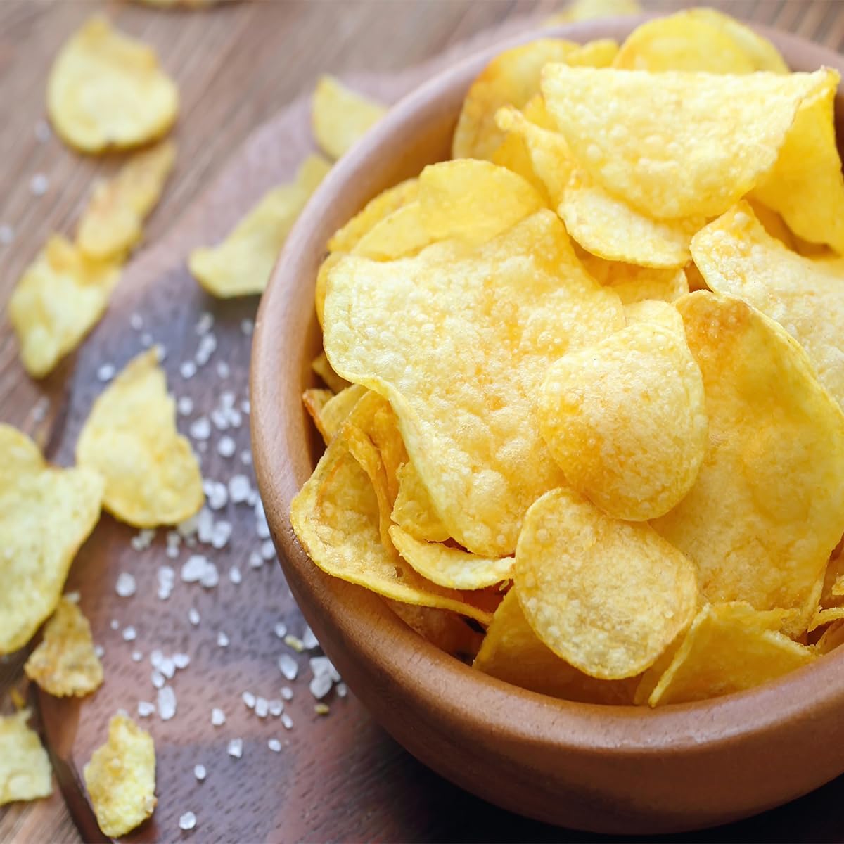 VALLUCAS Patatas Fritas Chip de Valderredible, Sabor Huevo Frito, Sin Gluten, PACK 6 bolsas de 140 g