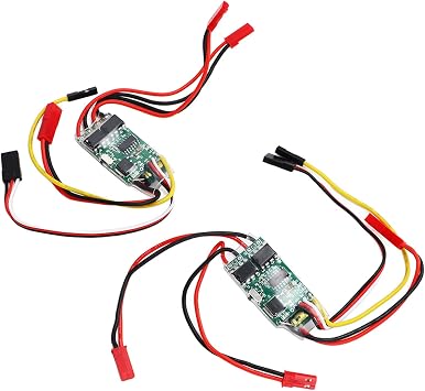 VBESTLIFE Electric Speed Controllers, 2Pcs Brushed ESC Dual Way Bidirectional ESC for RC Model Boat 130 180 Brushed Motor