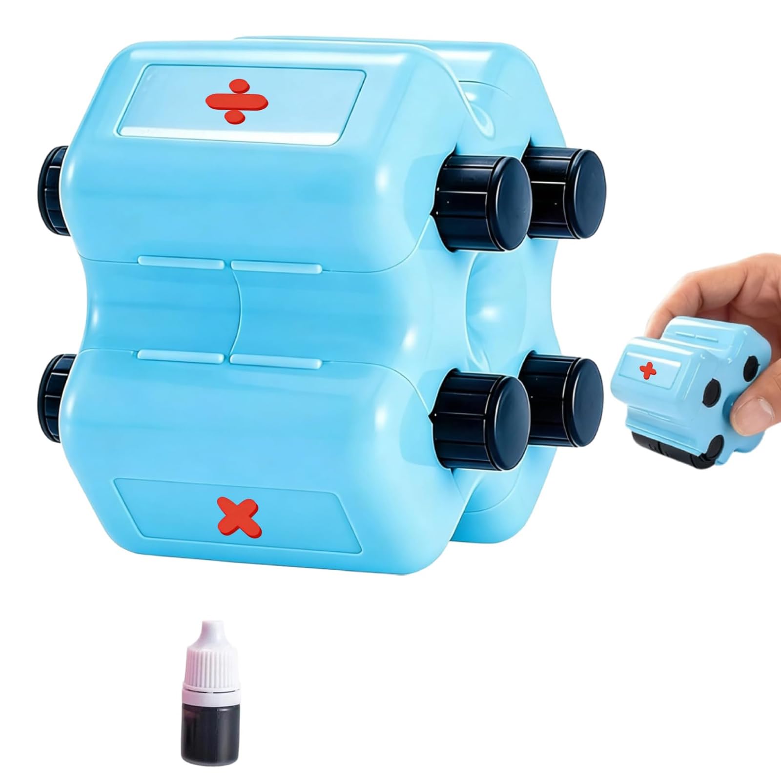 Interactive Mathematics Roller Stamper Addition/Subtraction/Multiplication/Division Practice Stamper Math Teaching Aid Recyclable Math Practice Stamp