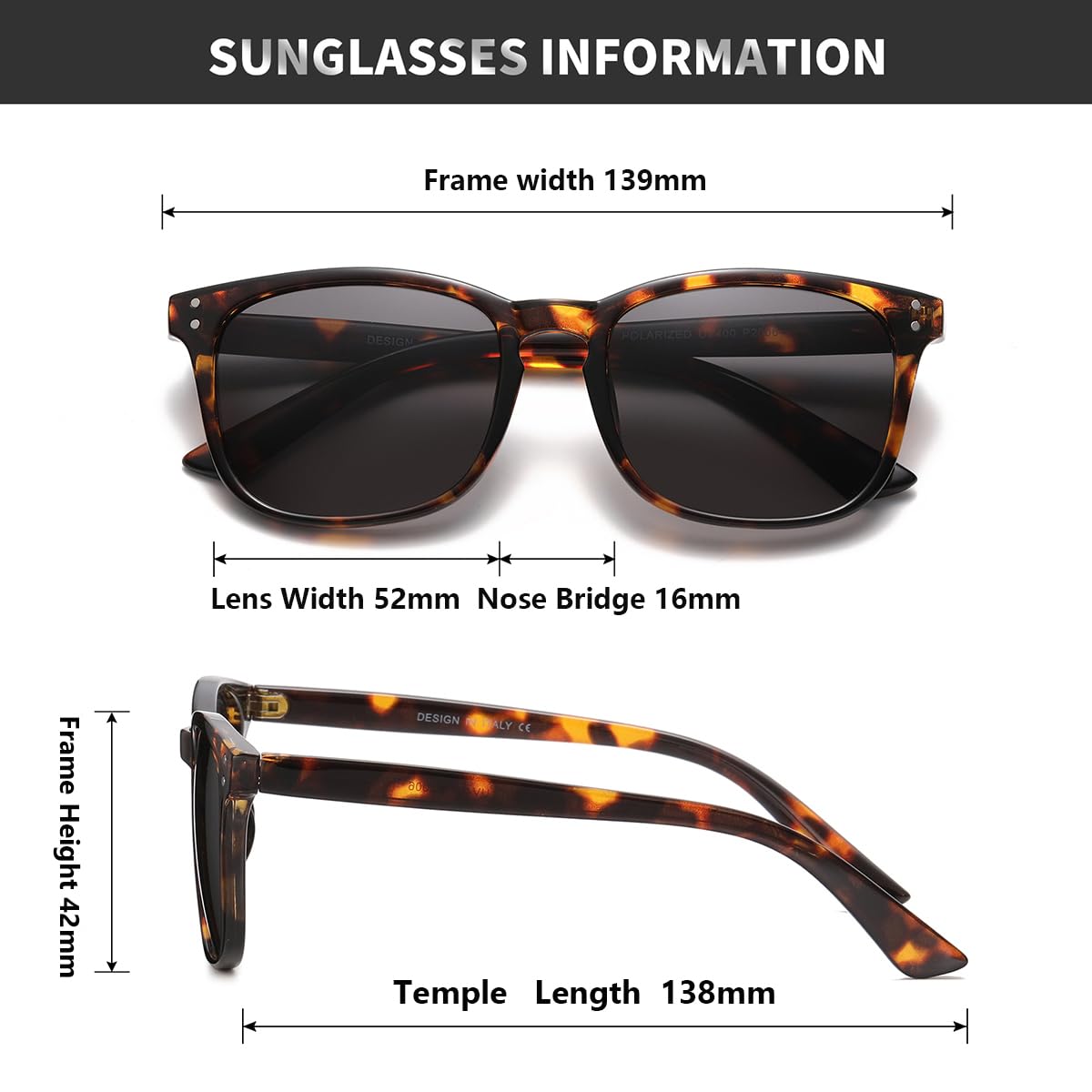 Lentes de sol polarizados para mujer, estilo clásico, retro, moderno, con protección UV 400 (paquete de 3), A3 marrón transparente+marrón degradado+gris tortuga oscuro (paquete de 3) 6