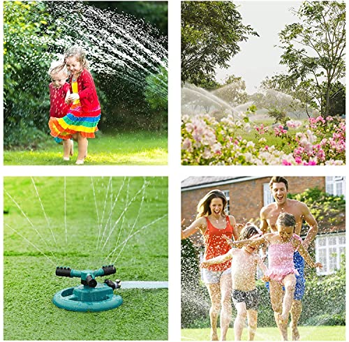Image of Total 3 Arm Rotary Lawn Sprinkler, Adjustable 360 Garden Water Sprinkler with Wide Coverage, Water Sprayer for Lawn, Yard, Garden, Plant Irrigation & Outdoor Play