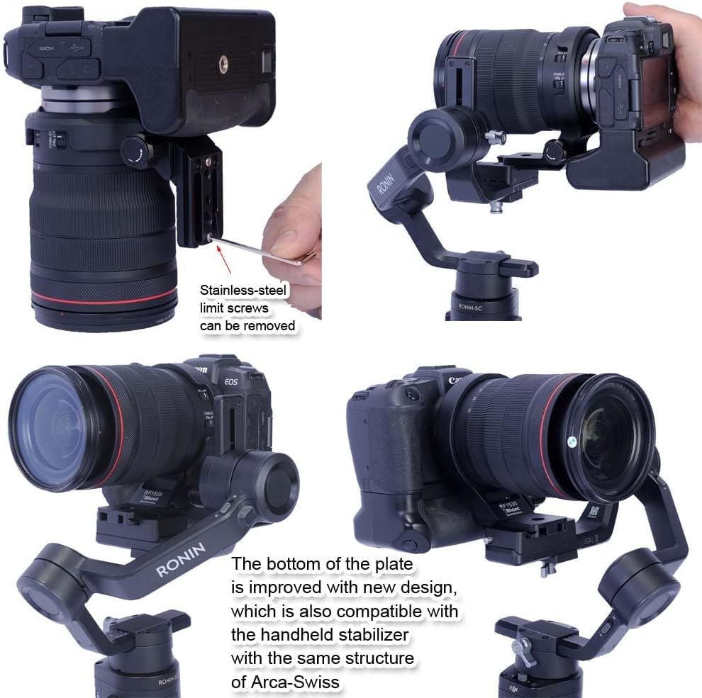 Lens Collar Tripod Mount Ring Compatible with Canon RF 15-35mm F2.8L is USM, Lens Support Holder Bracket Bottom is Arca-Swiss Fit Quick Release Plate for Arca Tripod Head Clamp & Stabilizer