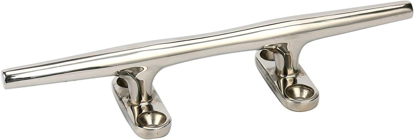 Amarine Made 4 Pack Stainless Steel Open Base Cleat-4 Inch Boat Cleats,Rope Cleat,Boat Dock Cleats - Ideal for Marine, Deck,Nautical Decor,Cabinet Pull/Towel Hook/Coat hanger-9995S4 : Sports & Outdoors