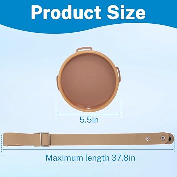 WONDSIGN Ostomy Bag Waterproof Shield, Leak-Proof Protection for Showers, Adjustable Universal Stoma Pouch, 5.5-Inch Diameter, Maximum Adjustable Length 37.8-Inch, 1Pc