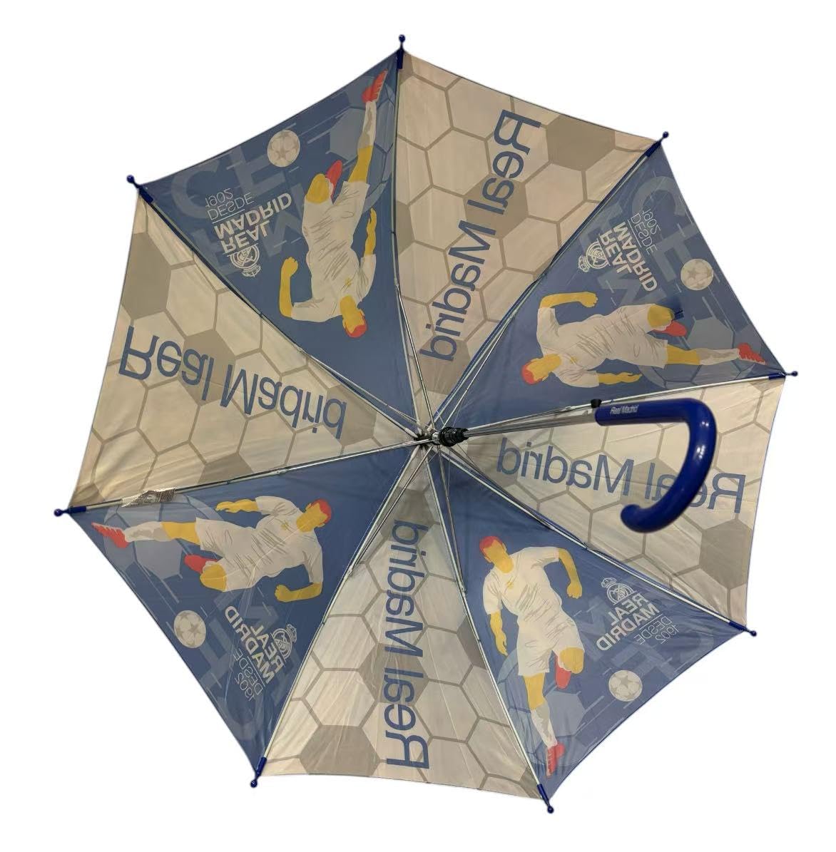 Automatischer Regenschirm, faltbar, Real Madrid, Taschenschirm für den Sommer, Sonnenschirm, Geschenk von Real Madrid, Geschenk für Fans von Madrid
