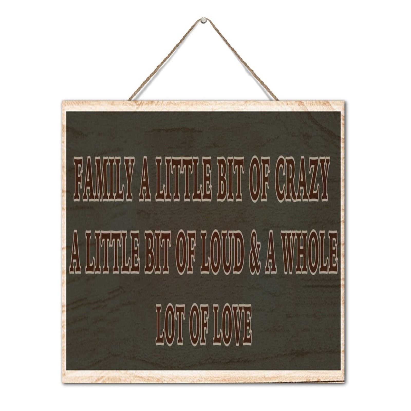 Plaque murale vintage en bois célébrant l'amour et la vie de famille