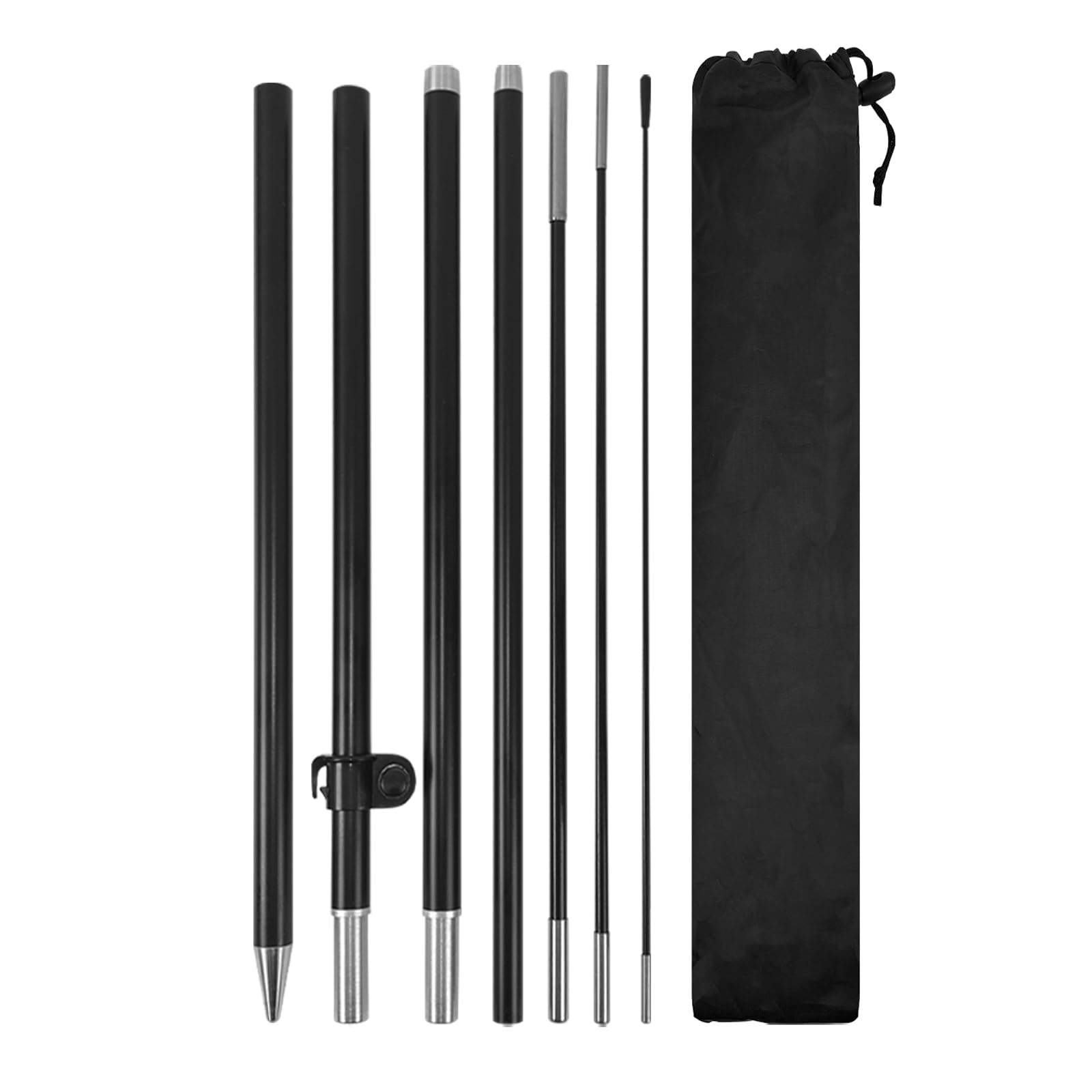 Kit de mât à fanion, fanion publicitaire sans vent de 2,4 m pour entreprise publicitaire