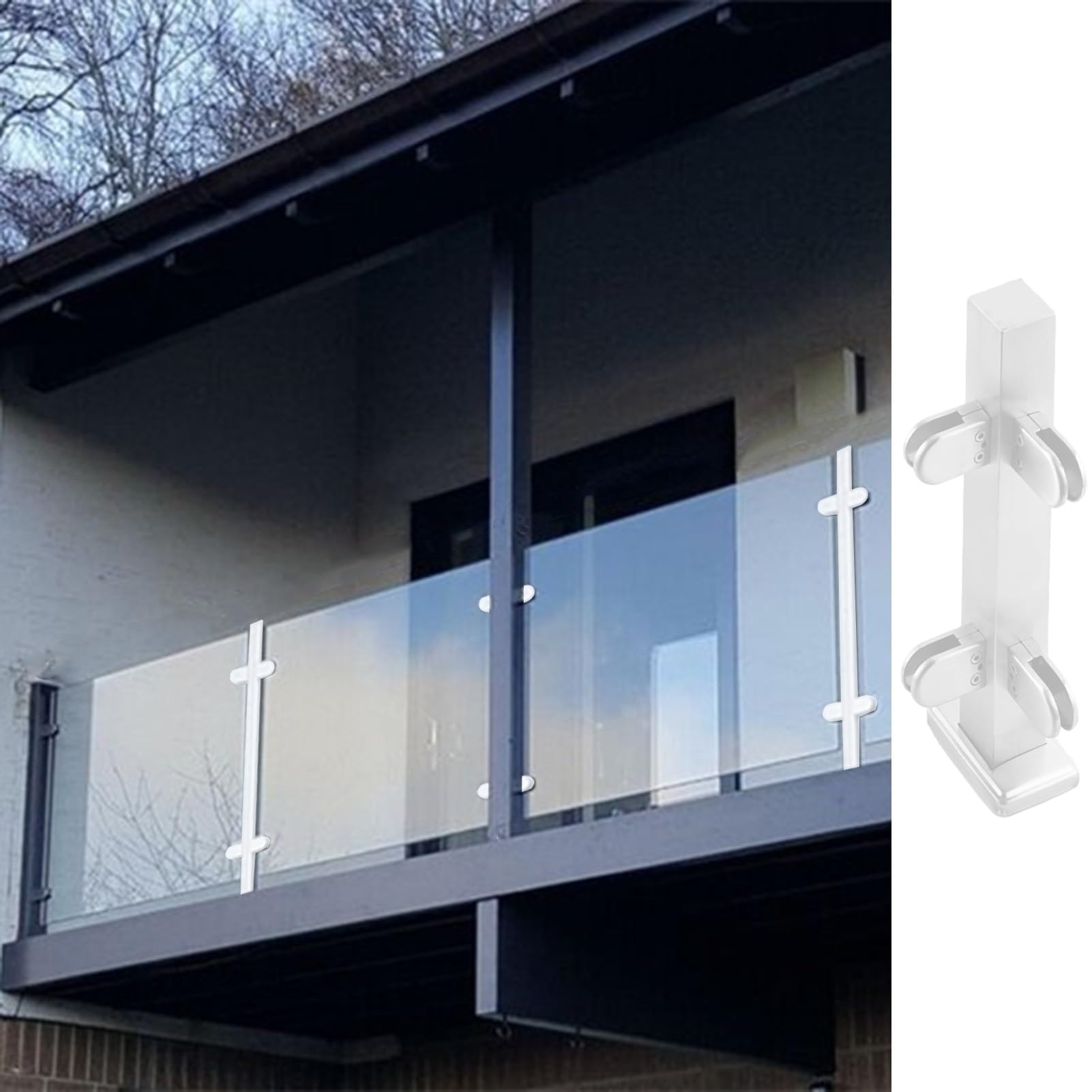 Système de poteaux de garde-corps en acier inoxydable durable pour main courante d'escalier