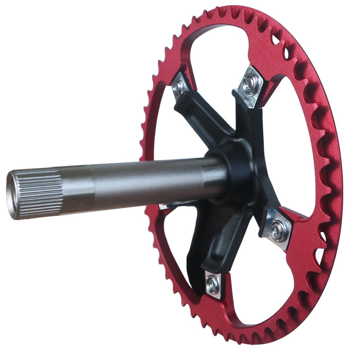 47T Bicicletas De Carretera 170mm Platos Y Bielas Aleación De Aluminio Integrado Hueco Bielas Plato Redondo Ancho Estrecho con BB