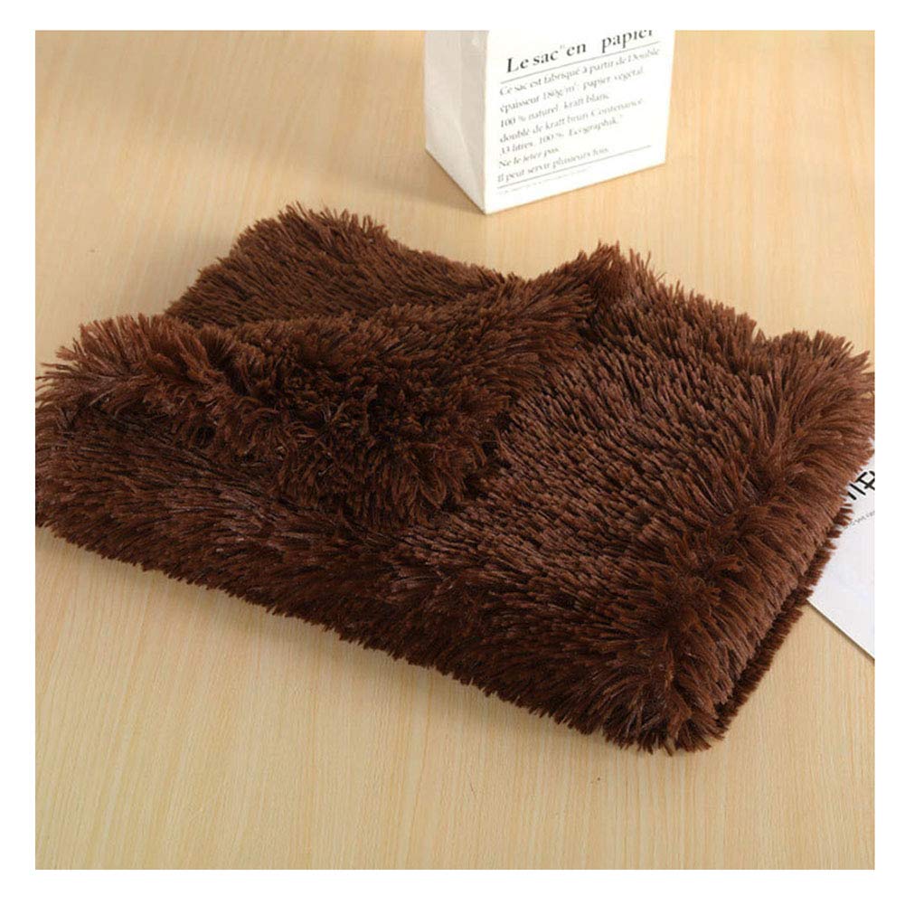 YAOTT Fluffy Plush Soft Warm Washable Blanket for Dogs and Cats Calming Anti-Anxiety Blankets for Pets and Puppies Warm Cozy Throws for Pets Sofa Bed Deep coffee 78×54CM