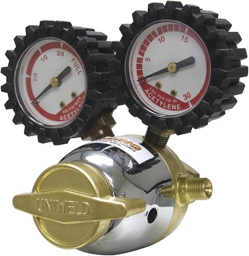 Uniweld Regulador de acetileno de la serie Patriot RMC2 con conexión de salida "A" y entrada de 200 CGA