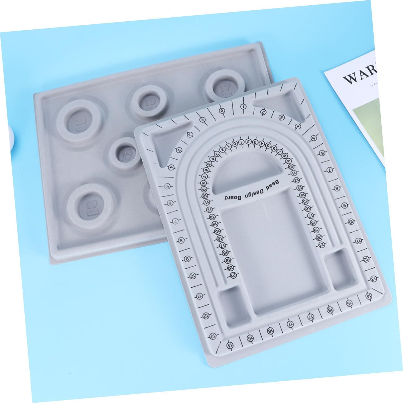 NUOBESTY 4pcs Jewelry Bead Design Boards Beading Board for Necklace DIY Sturdy Trinket Dish Bead Containers