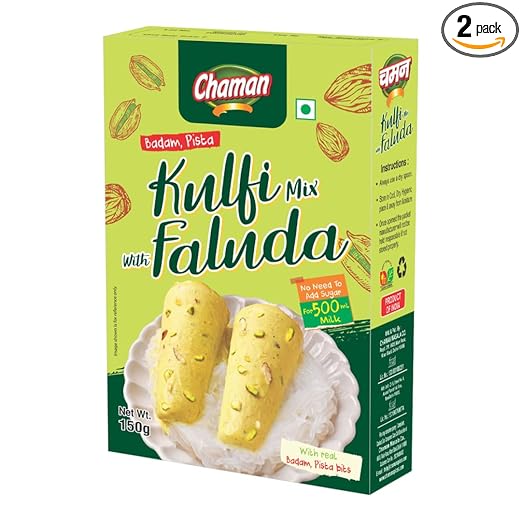 Chaman Kulfi Powder Mix With Instant Faluda/Falooda 150G Ready to Cook (Pack of Two)