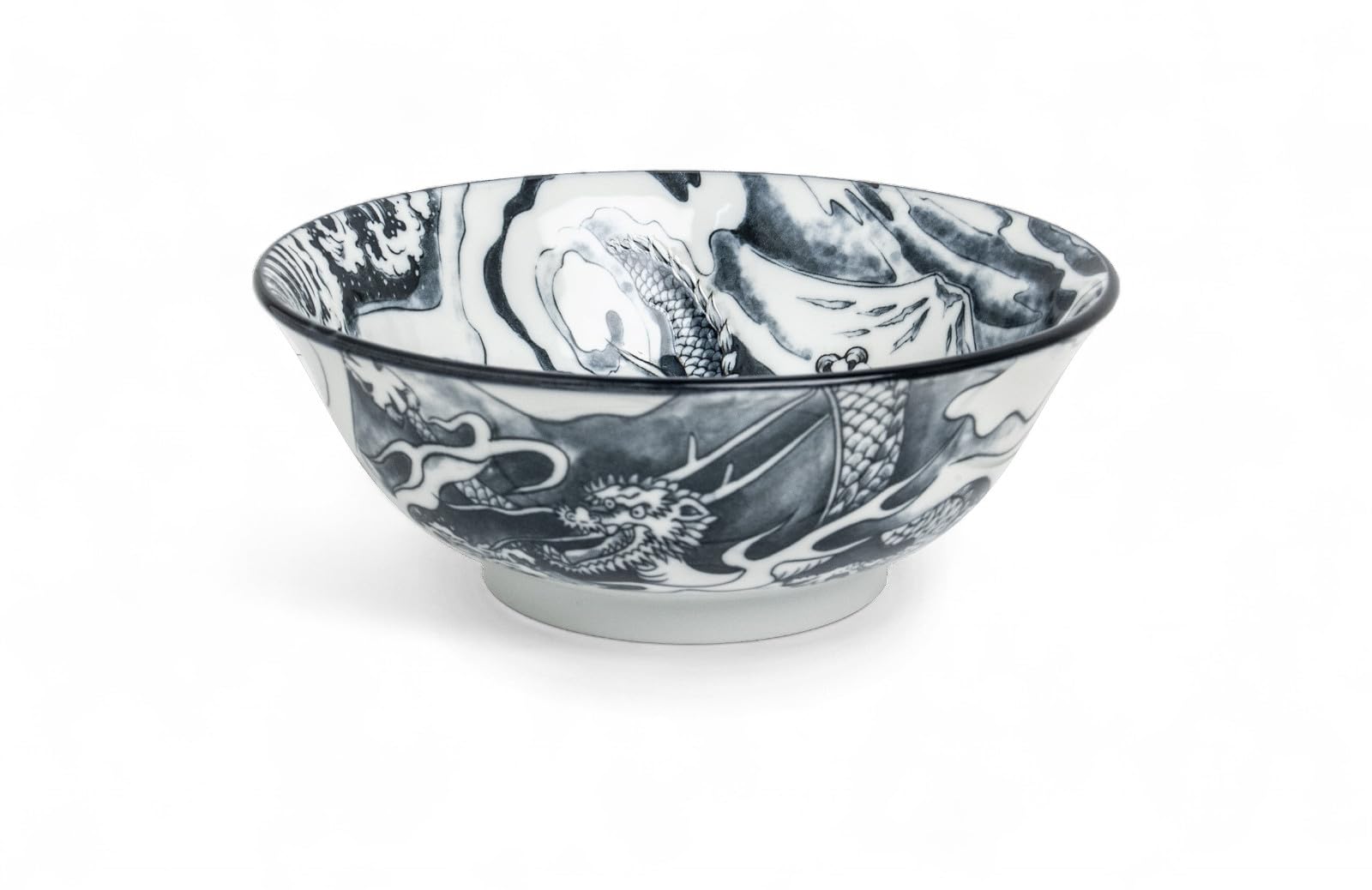 Japan-Bowls Drachengott Edition – Große Ramen Bowls Ø 20,5 cm | Porzellan-Schalen 3er-Set – Hochwertige asiatische Schüsseln für Ramen, Udon, Reis & Suppen (Drachengott 3er Mix-Set)