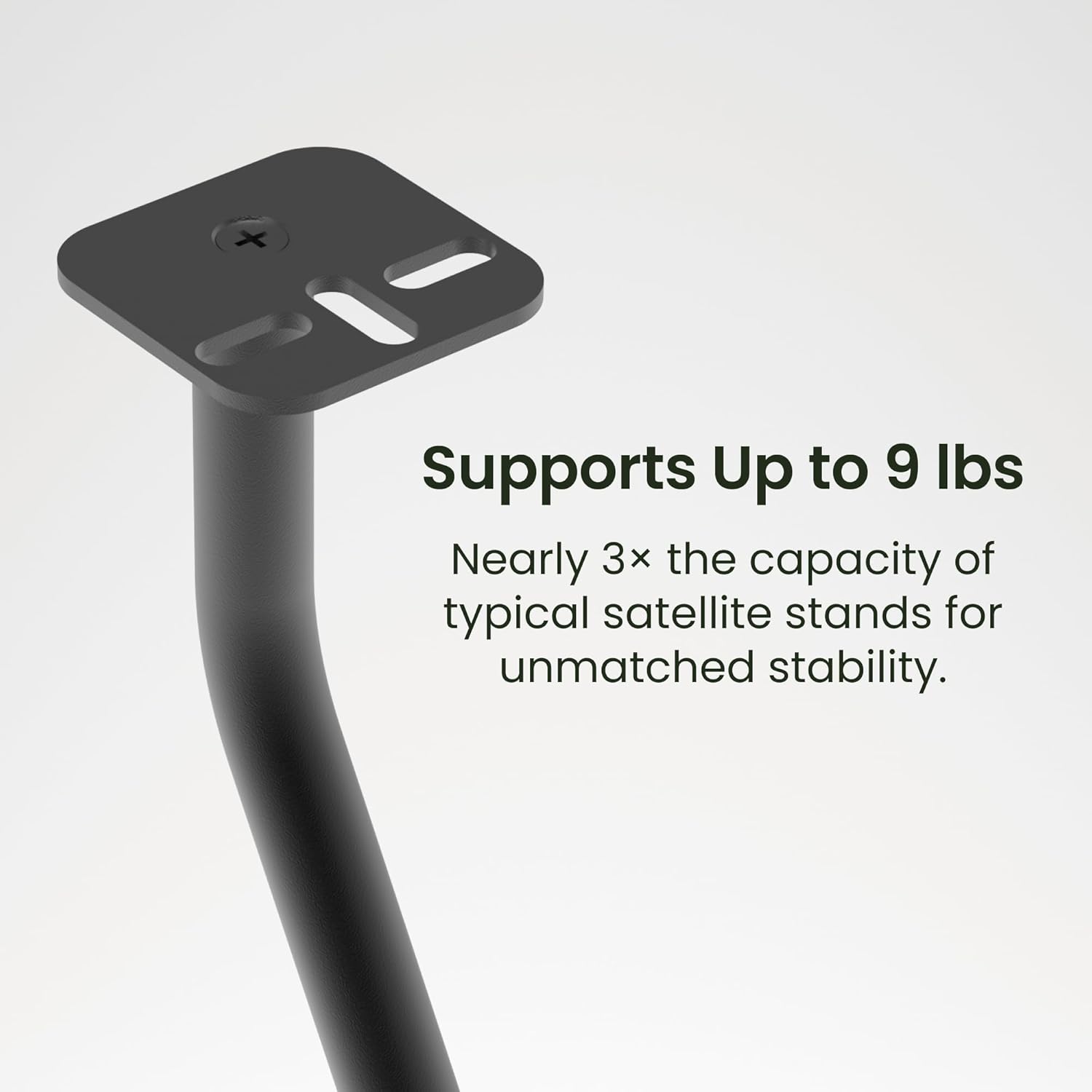 Kanto SLH Universal Height Adjustable Speaker Stands for Satellites up to 9 lbs (4 kg) | Pair | Black - Image 4