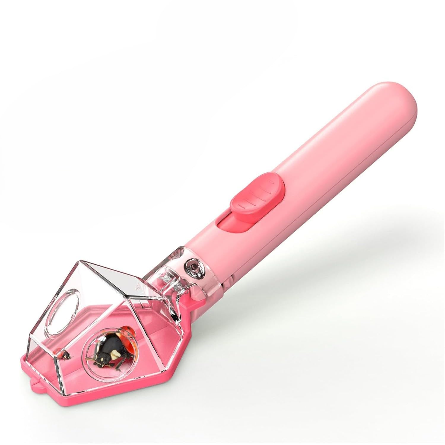 6X Magnifier Bug Catcher, Insect Trap for Observable and Capture Wasps, Beetles, Butterflies, Spiders ﻿ (pink)