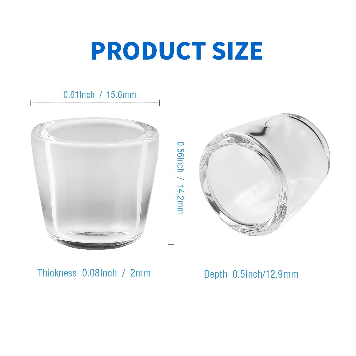 2 Packungen Quarz-Schüssel-Einsätze für Peak Zubehör, verbesserte Leistung, flacher Boden, wiederverwendeter Glaseinsatz, Schüsselzubehör, Ersatzeinsatz