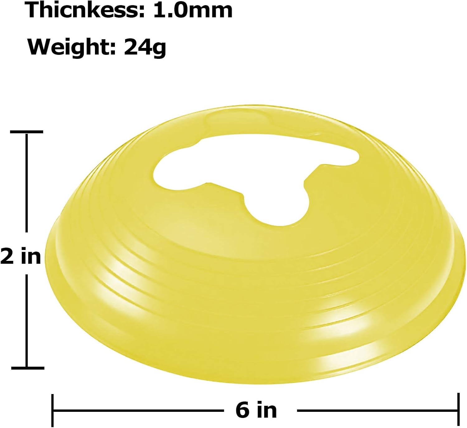 Kevenz Soccer disc Cones, More Thicker, More flexible, Multi Color Cone for Agility Training, Soccer, Football, Kids, Field Marker(50-Pack, Red, Blue, Orange, Yellow, Green) : Sports & Outdoors