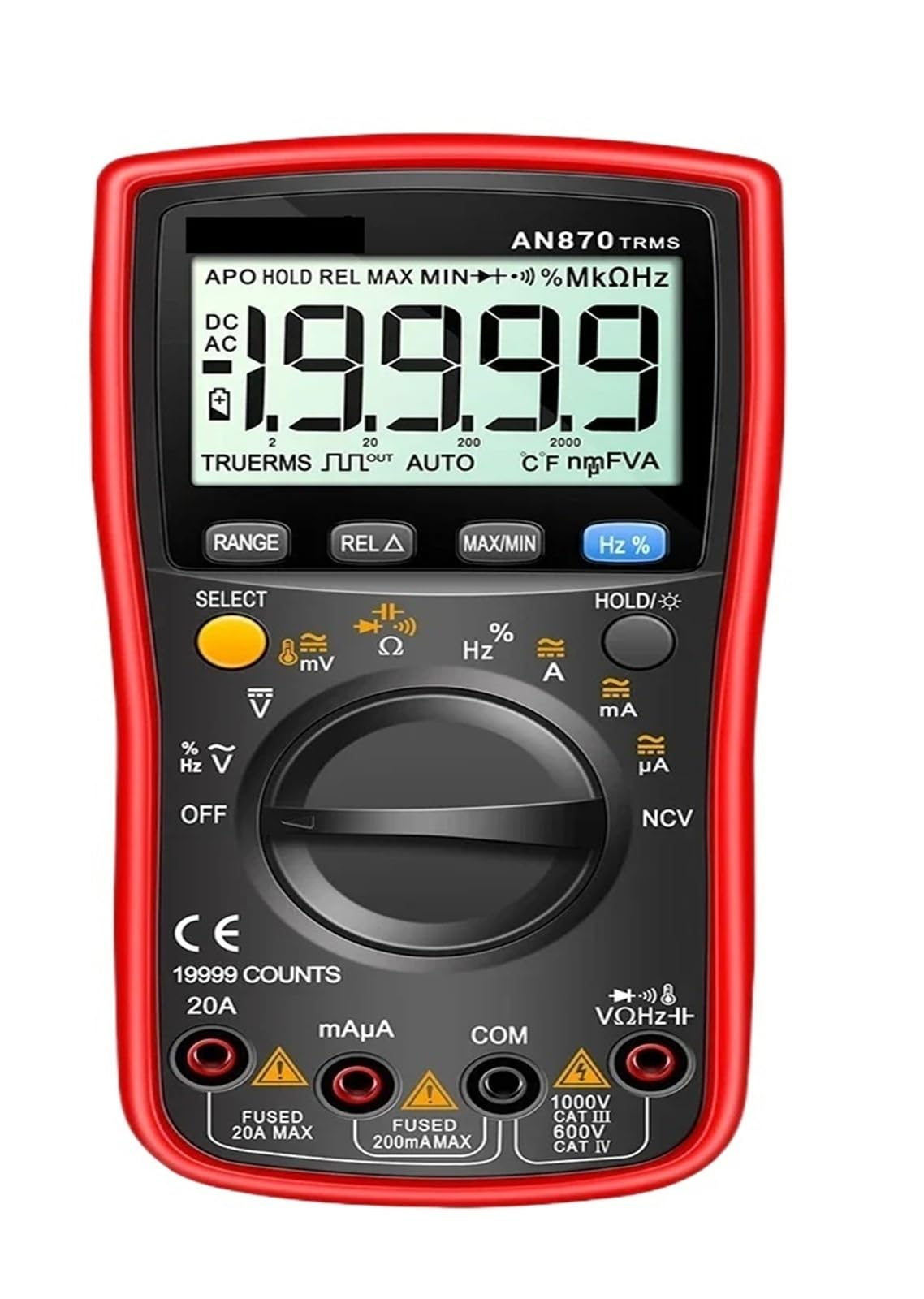 Multimetro digitale AN870 19999 Conteggi Tester di tensione Multimetri a vero valore efficace Misuratore di corrente CA/CC Voltimetro | Digital Multimeter(AN870 Green)