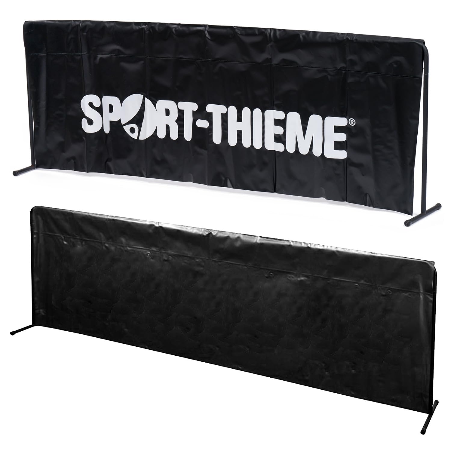 Sport-Thieme Tischtennis Spielfeldumrandung | Tischtennisfeld Begrenzung aus PVC | Einfache Montage durch Stecksystem | Mit oder ohne Logo | LxBxH: 200x2x70 cm | 2,5 kg | Schwarz-Weiß
