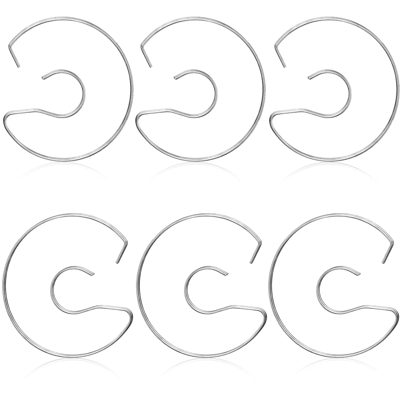 6 Pieces Double Pocket Chart Rings for Classroom Ring Set for Pocket Chart Stand Teacher Helper Hooks for Charts