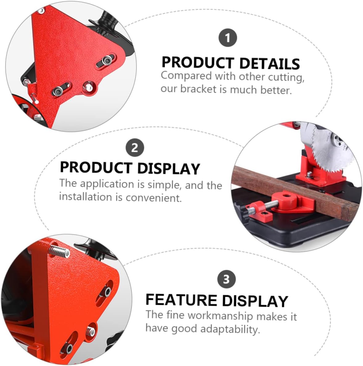 jojofuny 1pc Angle Stand for Cutting Machine Multi-angle Efficient Tool for Precision Cutting and Polishing