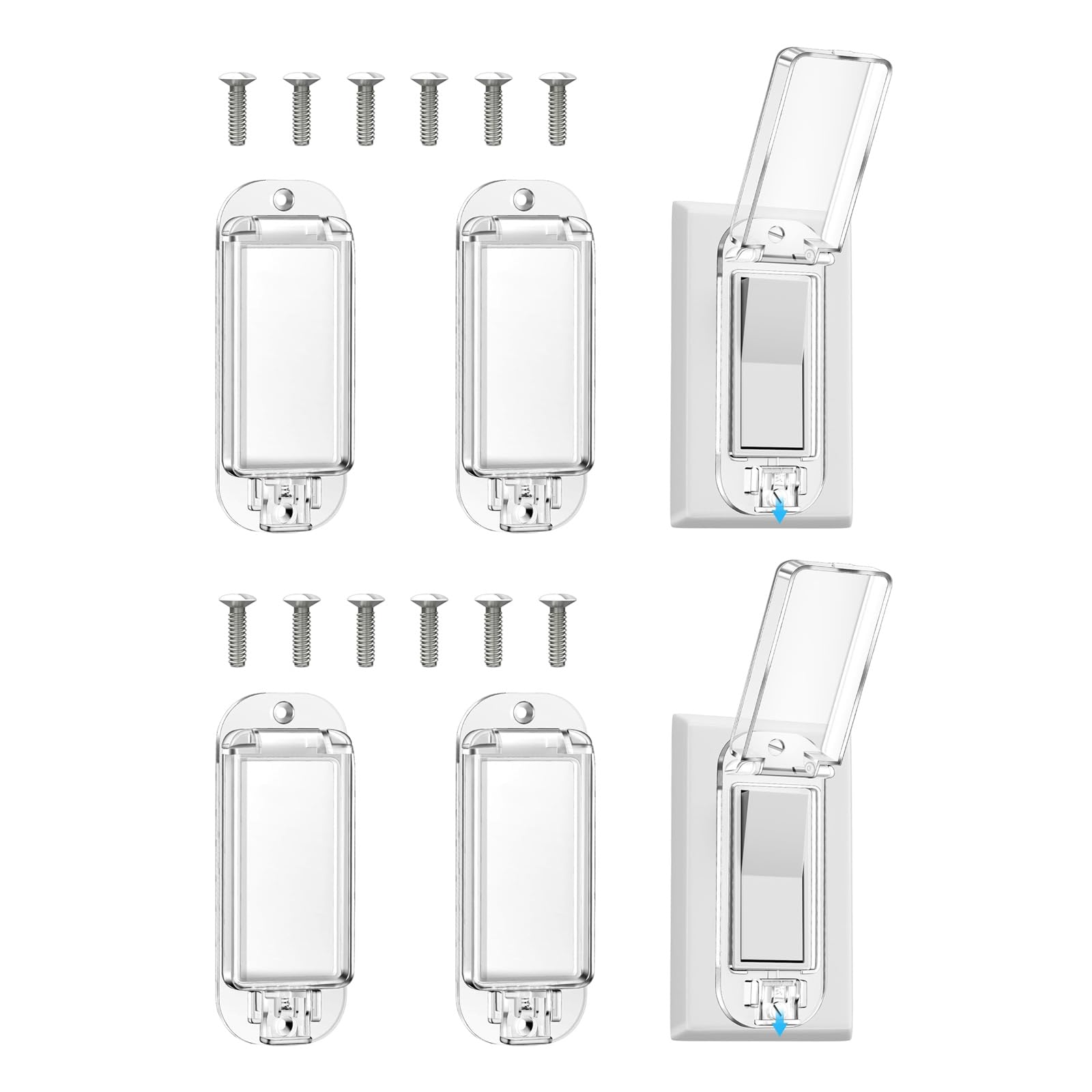Msioytog Switches Cover Protector for Light Switches Dustproof Childproof Guard Easy Installation Decorative Protector