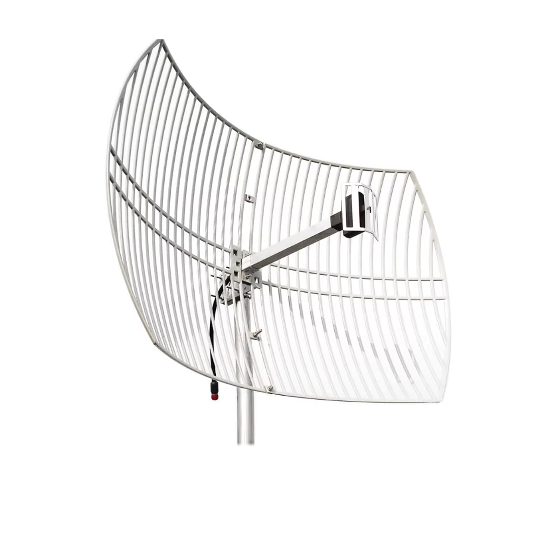 Antenne parabolique directionnelle extérieure à gain élevé 2,4 GHz 24 dBi (2400-2483 MHz) longue portée N-femelle connecteur pour caméra de sécurité routeur WI FI