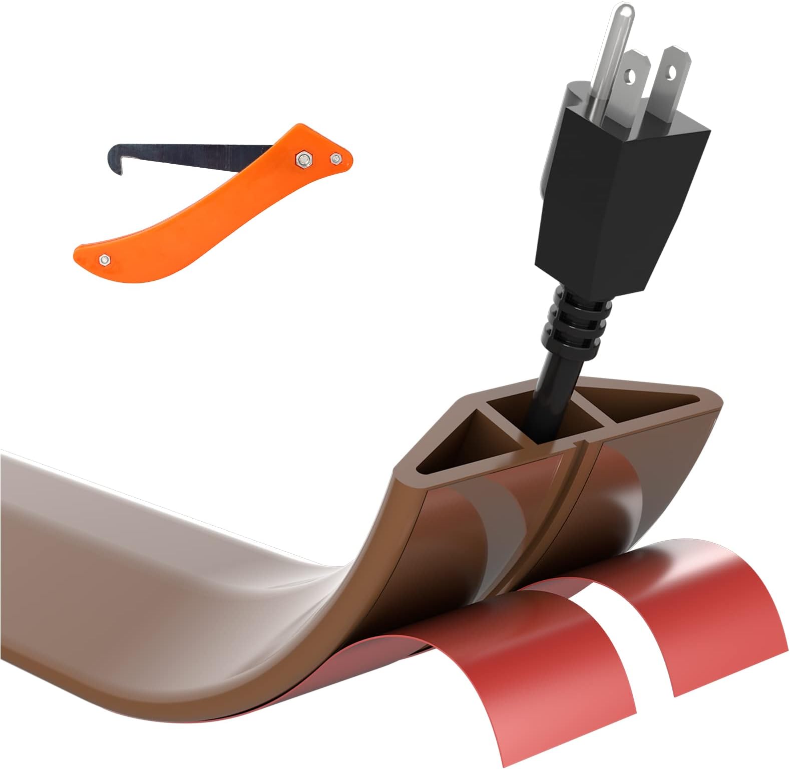 DLine 6ft Floor Cord Cover, Cable Protector, Hide