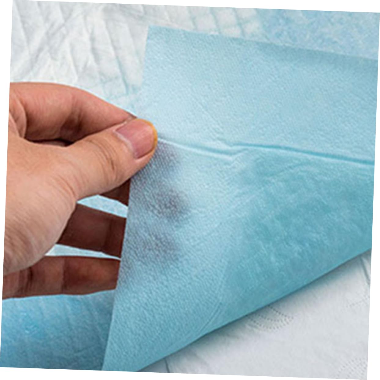 SHOWERORO 100 Stück Einweg Wickelunterlagen Für Jungen, Mädchen Und Erwachsene Mit Saugfähigem Vliesstoff Papier Und Pe Auslaufsicheren Rändern Einweg-wickeltischunterlagen