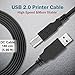 JUYOON High Speed USB 2.0 Printer Cable Cord for 8121-1585 8121-1186 HP Envy 4500 4520 5540 5640 5660 7640 100 110 120 4510 5530 e-All-in-One Photo Printer Series