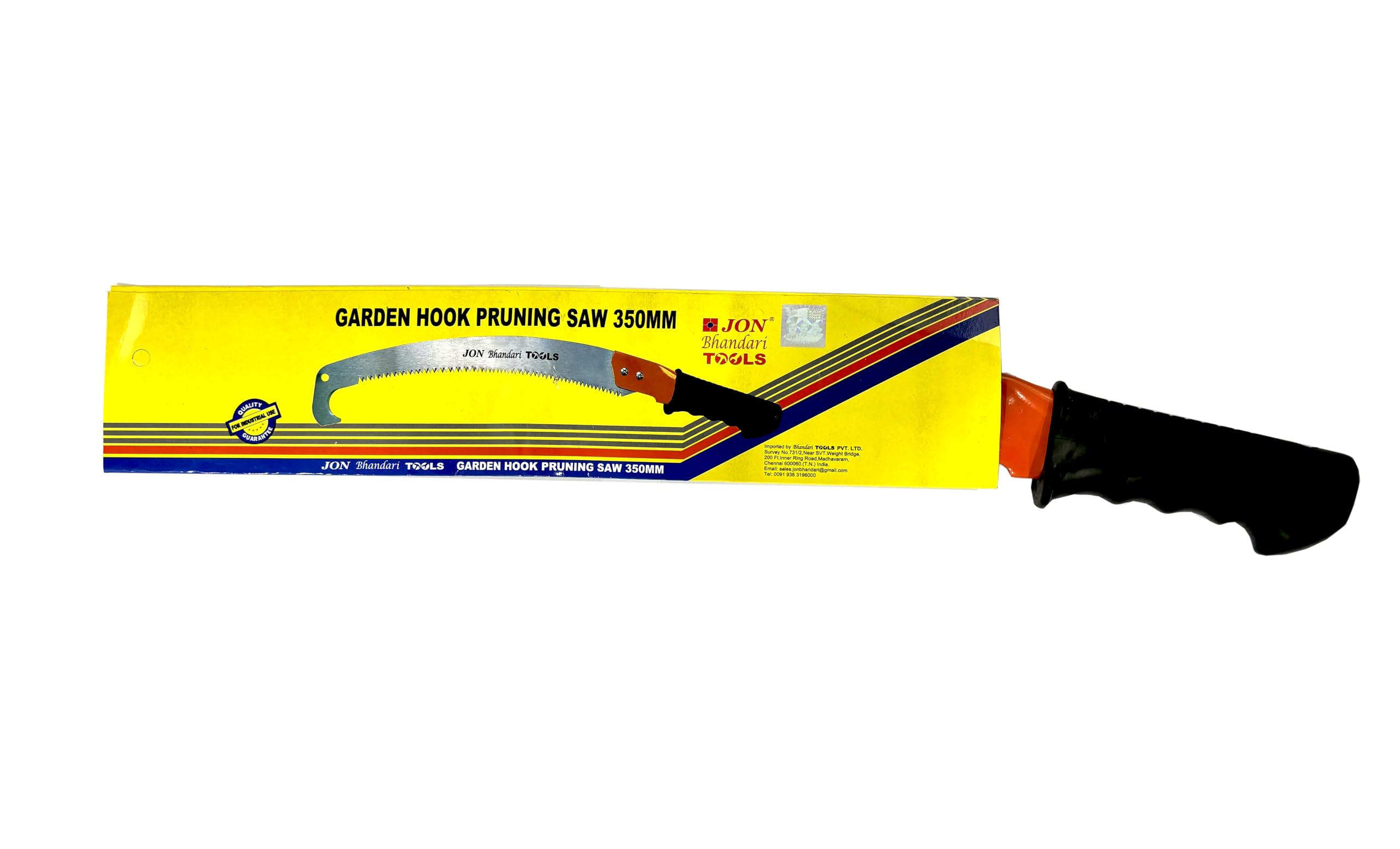 Jon Bhandari Tools Curved Pruning Saw 350mm with Hook – Hand Saw for Tree Branch Cutting & Trimming – Sharp Blade with Hooked Tip, Long Reach & Non-Slip Handle for Gardening - Image 4 thumbnail