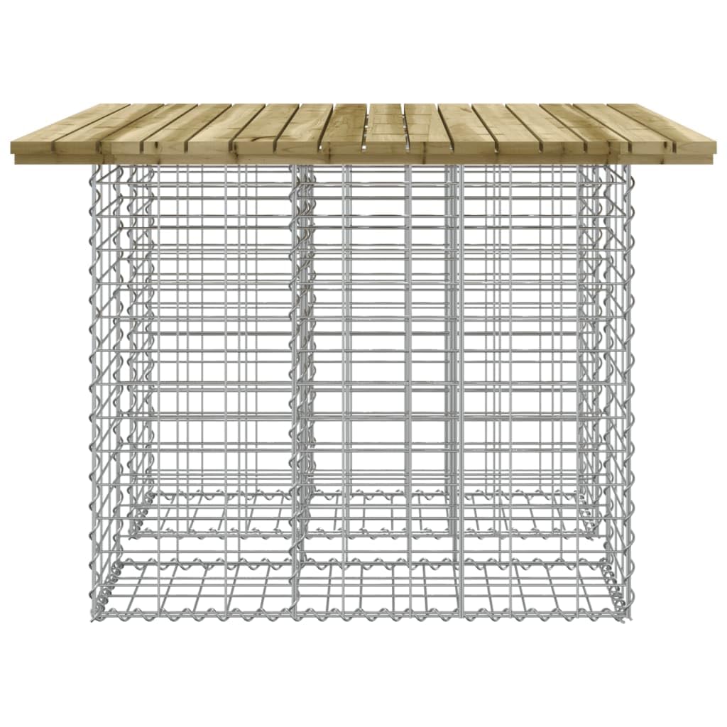 Banco jardín Cesta gaviones Madera Pino impregnada 100x102x72cm, Banco Jardin Exterior, Banco Terraza, Muebles De Exterior Jardin, Muebles De Terraza 834370