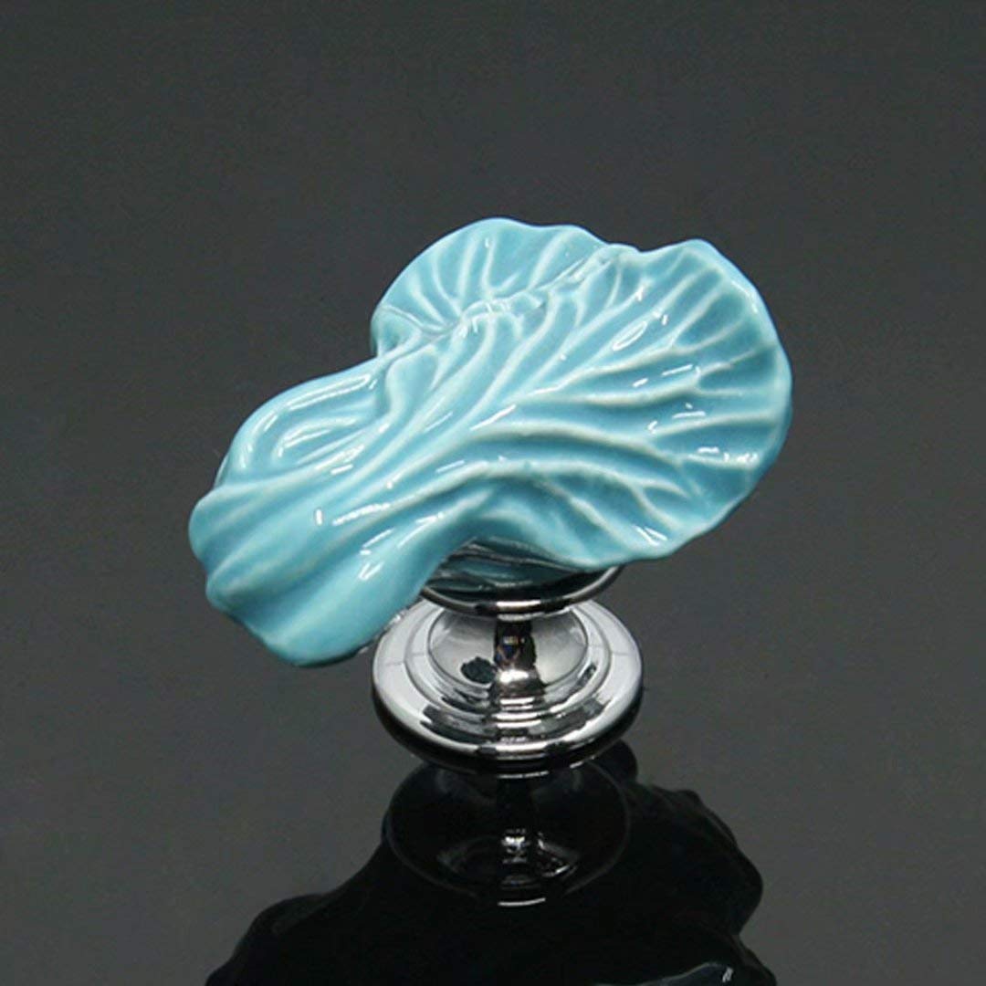 6 sztuk ceramiczne gałki do szuflad gałki meblowe szafa uchwyt do drzwiczek szafki, gałka do drzwi szafka szuflada do szafki pochwyty (niebieski)