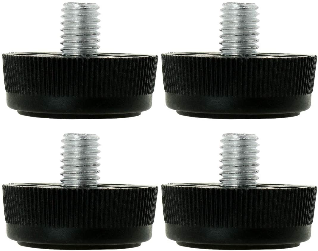 M8 x 10 30mm Leveling Feet Adjustable Leveler Threaded Floor Protector Cover for Furniture Leg 4 Pack