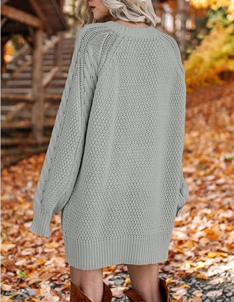 Women's Crew Neck Long Sleeve Oversized Thick Knitted Jumper Dresses Tops for Autumn and Winter (Light Green XL) : Amazon.de: Fashion Women's Crew Neck Long Sleeve Oversized Thick Knitted Jumper Dresses Tops for Autumn and Winter (Light Green XL) : Amazon.de: Fashion