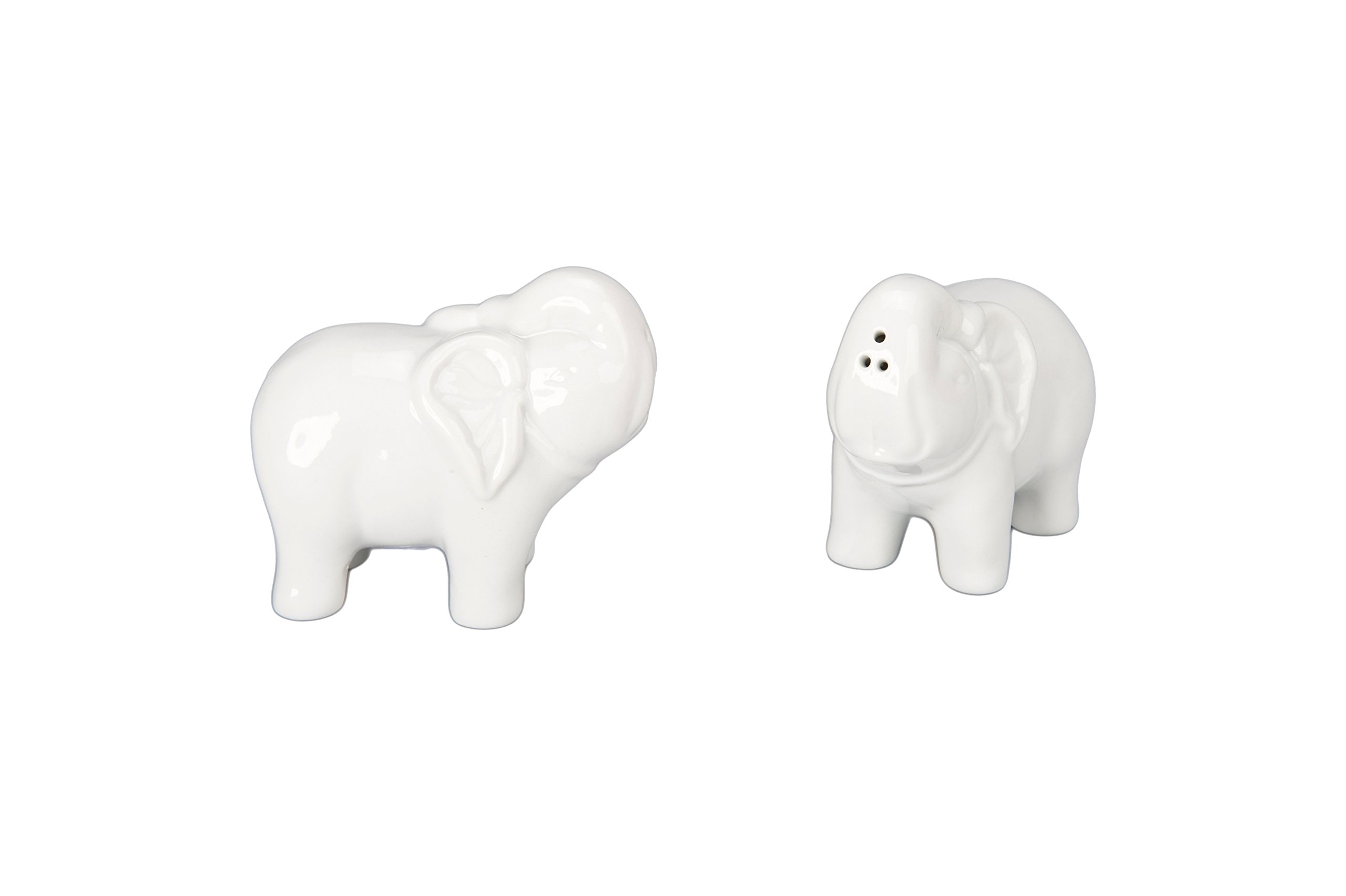 BIA Cordon Bleu - Salero y pimentero, diseño de elefante, color blanco