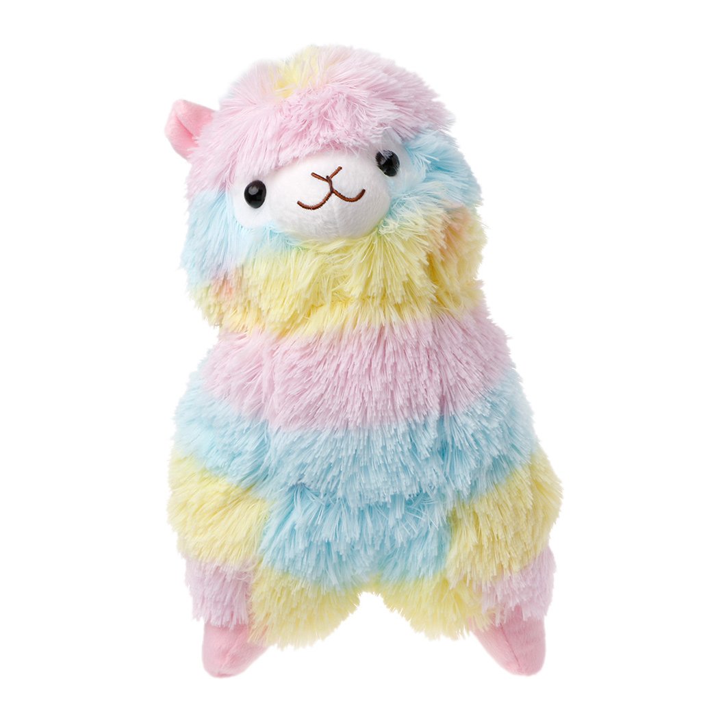 Amazon.co.jp: ケメロレインボーアルパカぬいぐるみラマ人形綿