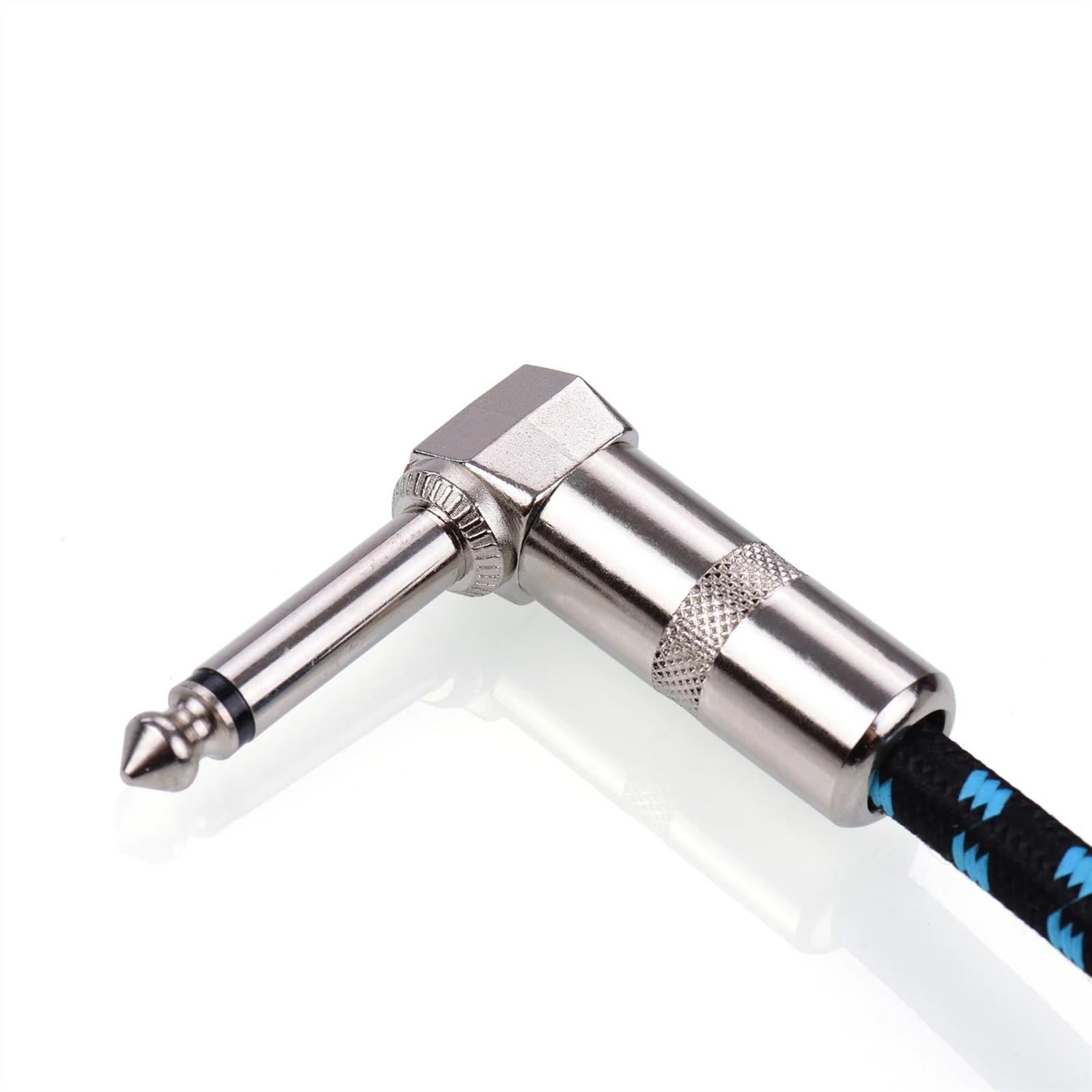 Cavo Audio Er Chitarra Ponticello per pedale per chitarra Cavo coassiale lungo 6" Rame puro 1/4" Angolo retto