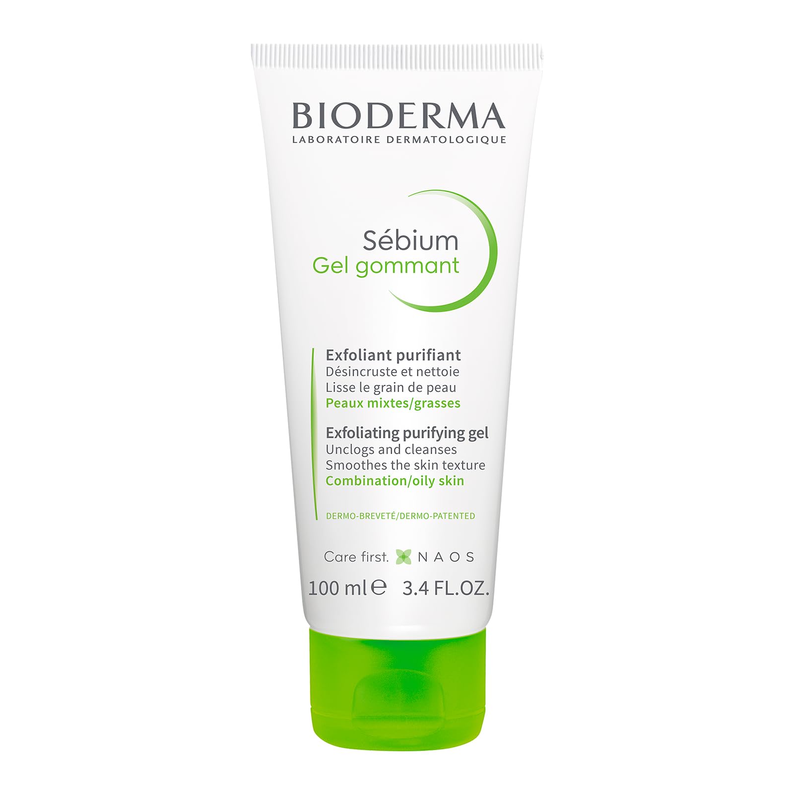BIODERMA, Sébium Gel Exfoliante Purificante, Limpiador Facial para Imperfecciones, Skincare Piel Grasa o Mixta, 100ML